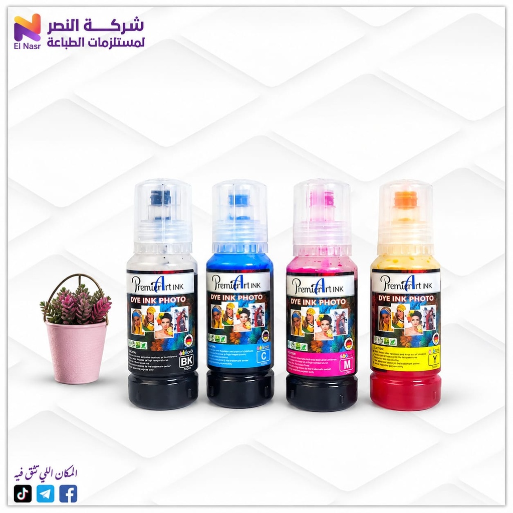 طقم حبر فوتو P.A ايكو 100 مللى
