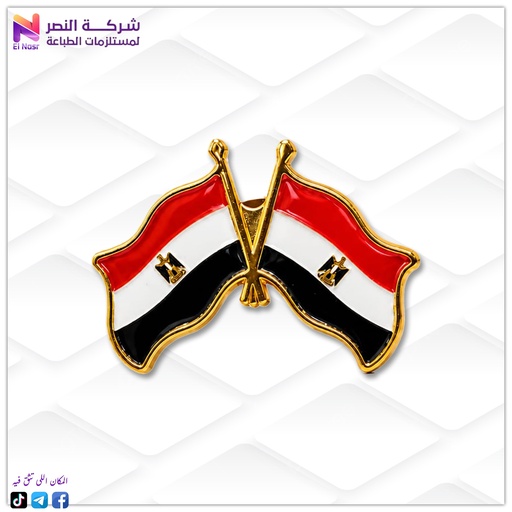 [774] دبوس علم مصر زوجي